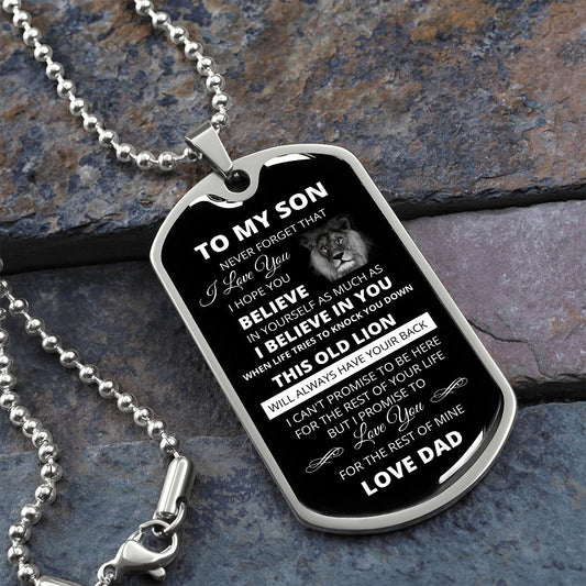 DOG TAG TO MY SON LOVE DAD