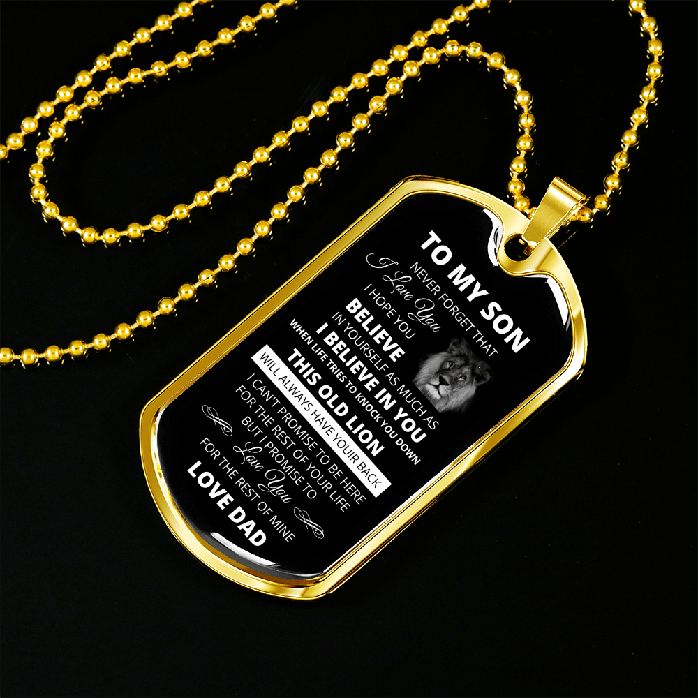 DOG TAG TO MY SON LOVE DAD