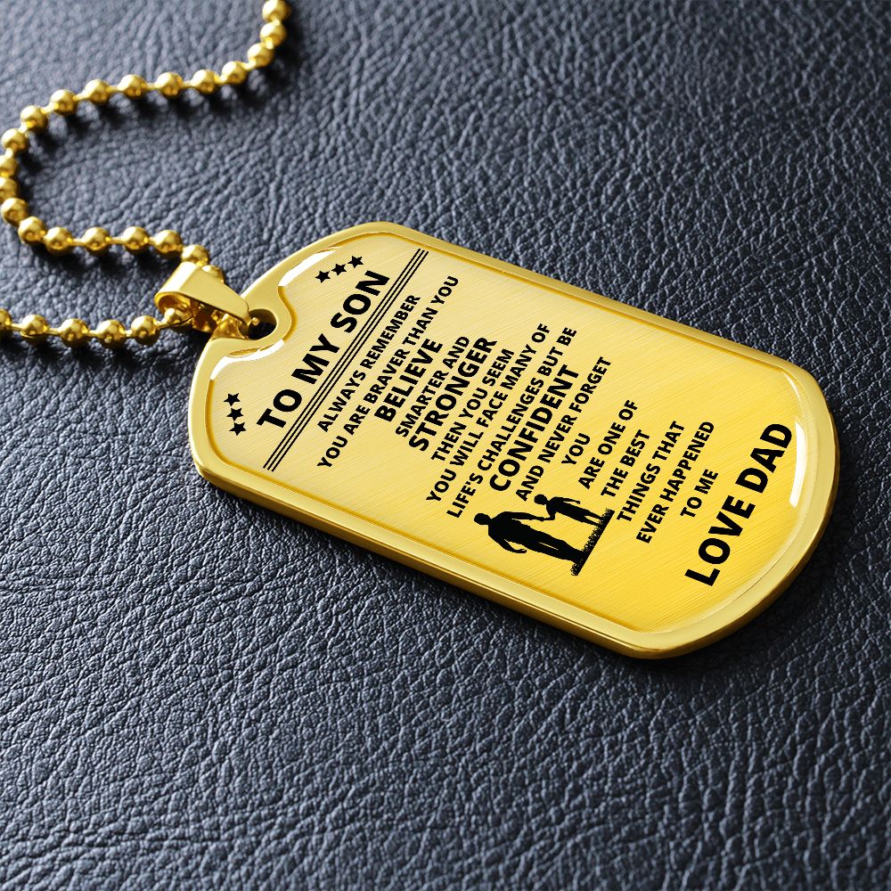 DOG TAG TO MY SON LOVE DAD