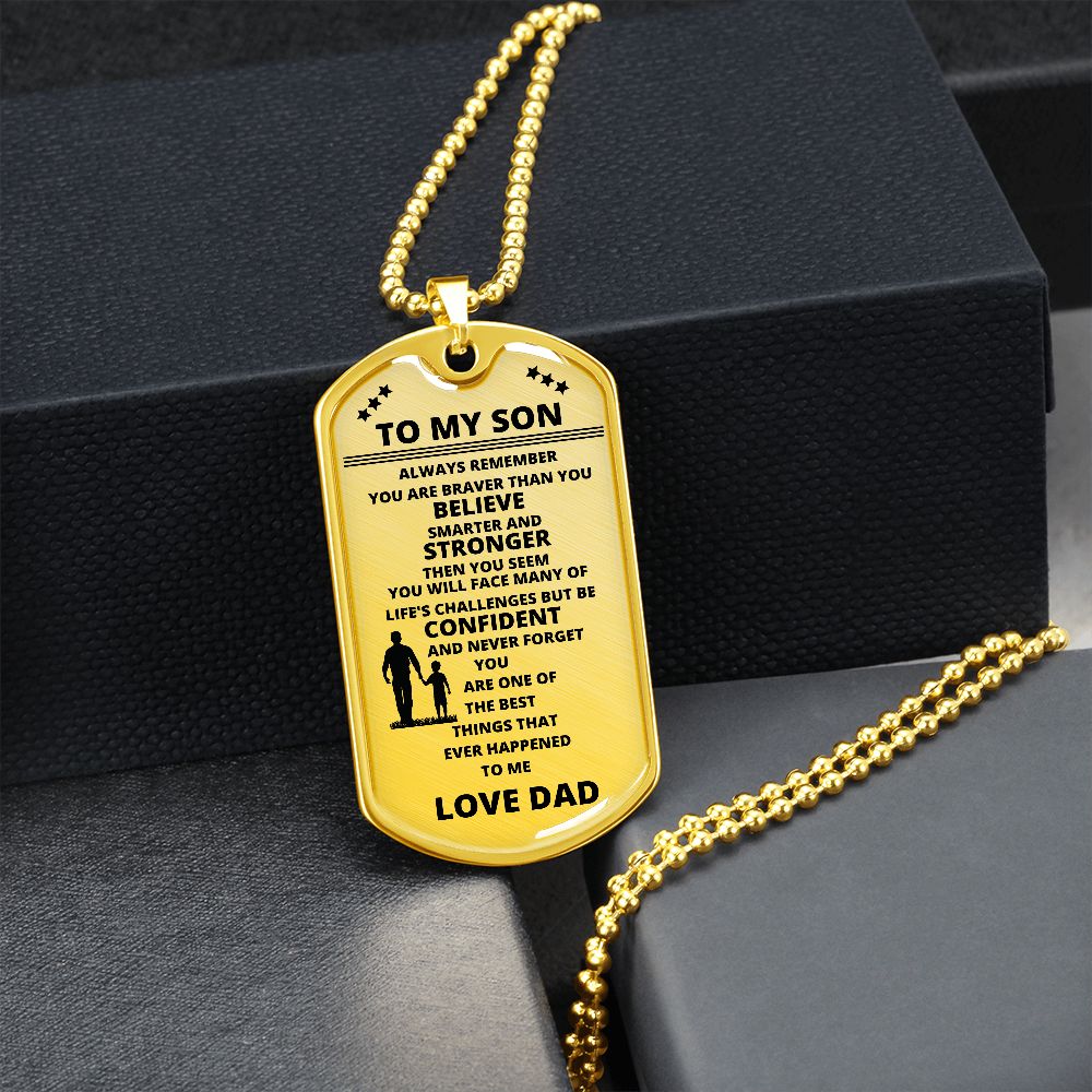 DOG TAG TO MY SON LOVE DAD