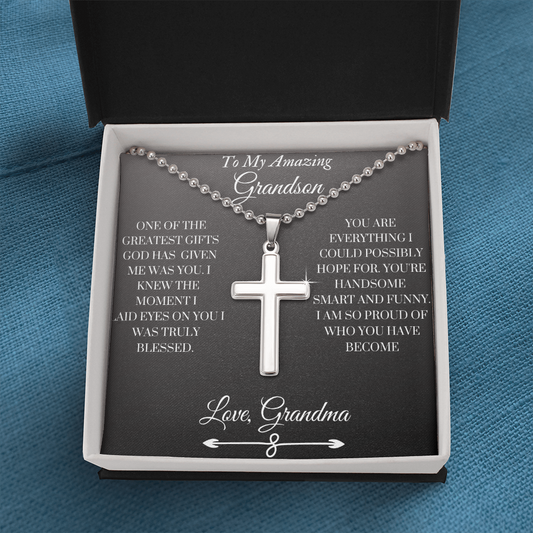 Grandson Stainless Cross Necklace