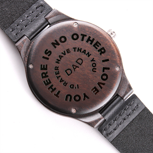 Engraved Wooden Watch Dad