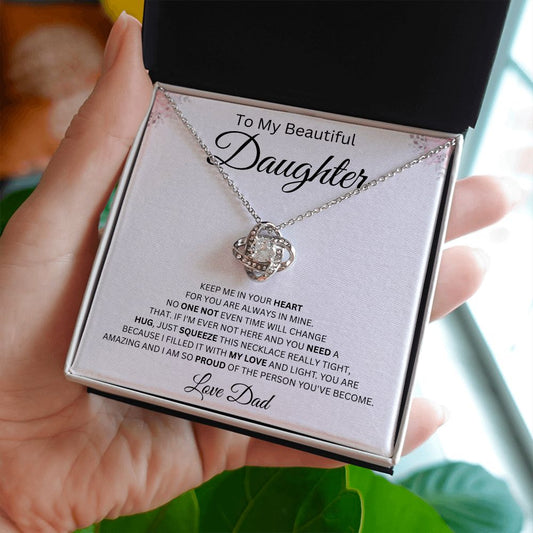 Love Knot Necklace My Beautiful Daughter