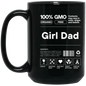Girl Dad 15oz Black Mug
