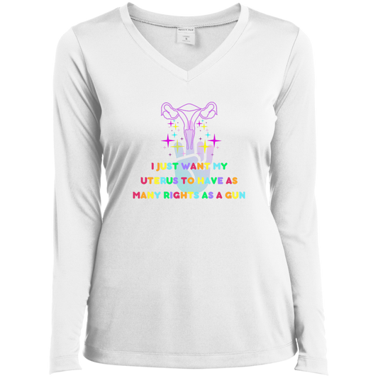 Ladies’ Long Sleeve Performance V-Neck Tee