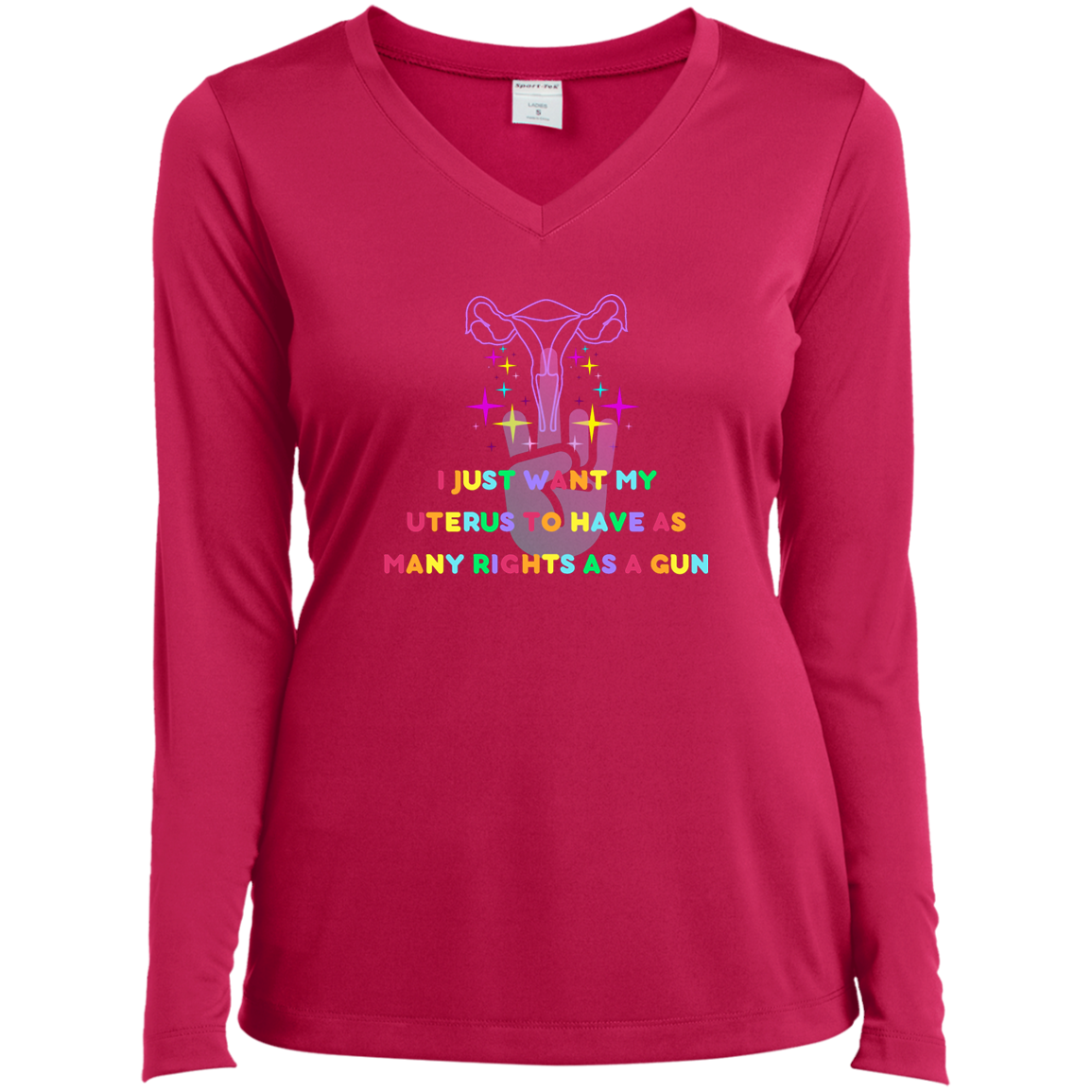 Ladies’ Long Sleeve Performance V-Neck Tee