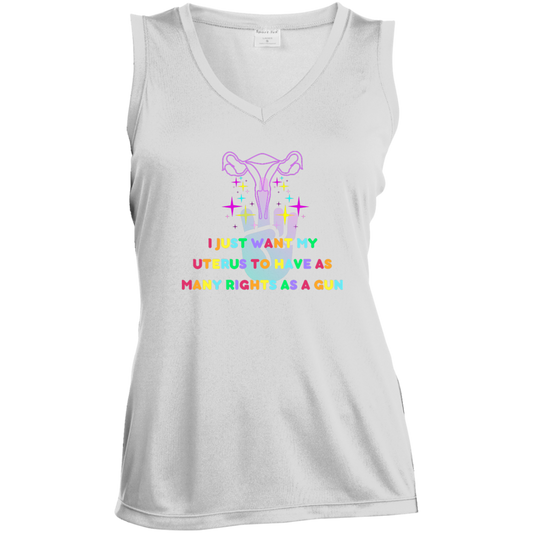 Ladies' Sleeveless V-Neck Performance Tee