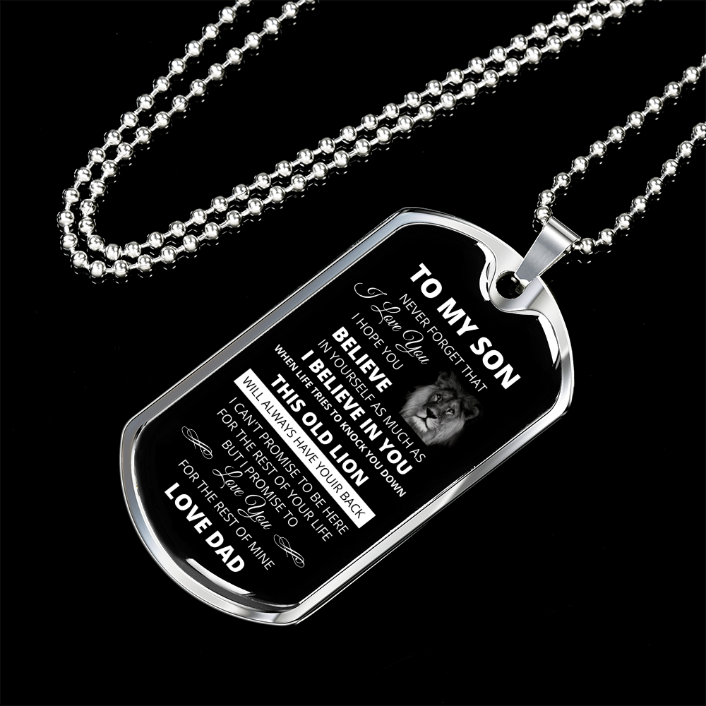 DOG TAG TO MY SON LOVE DAD
