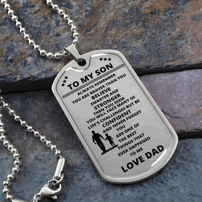 Dog Tag To My Son Love Dad