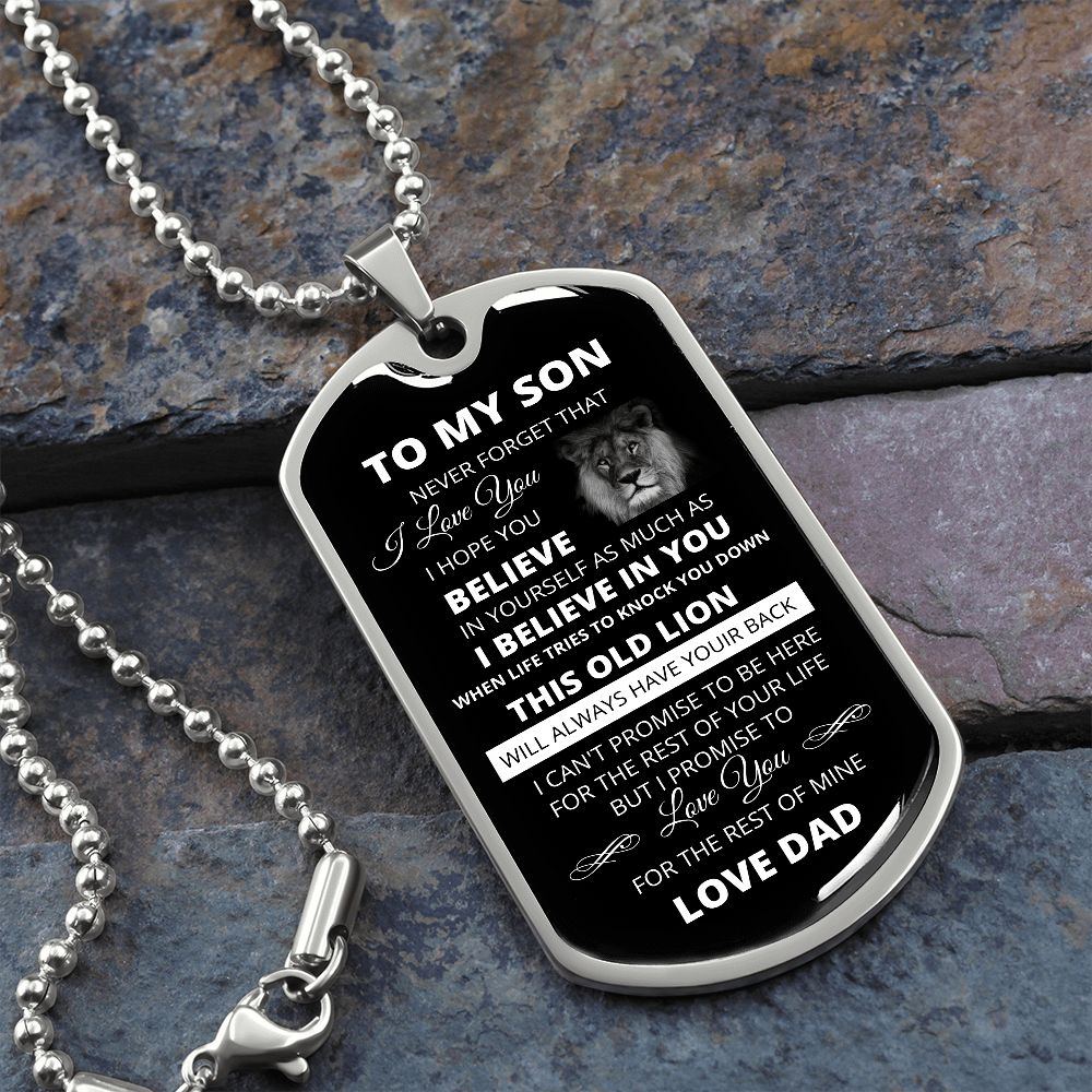 DOG TAG TO MY SON LOVE DAD
