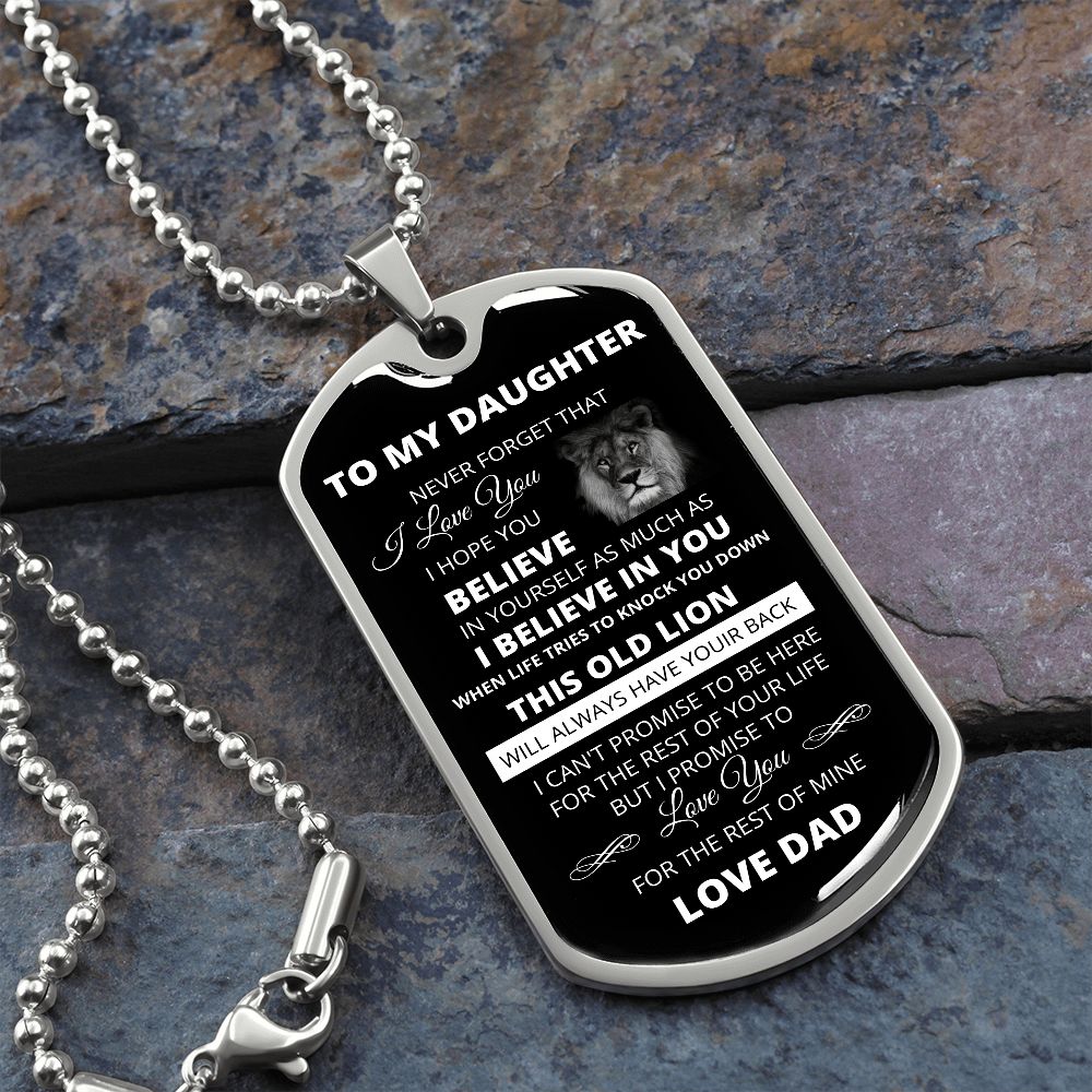 DOG TAG TO MY DAUGHTER FROM DAD