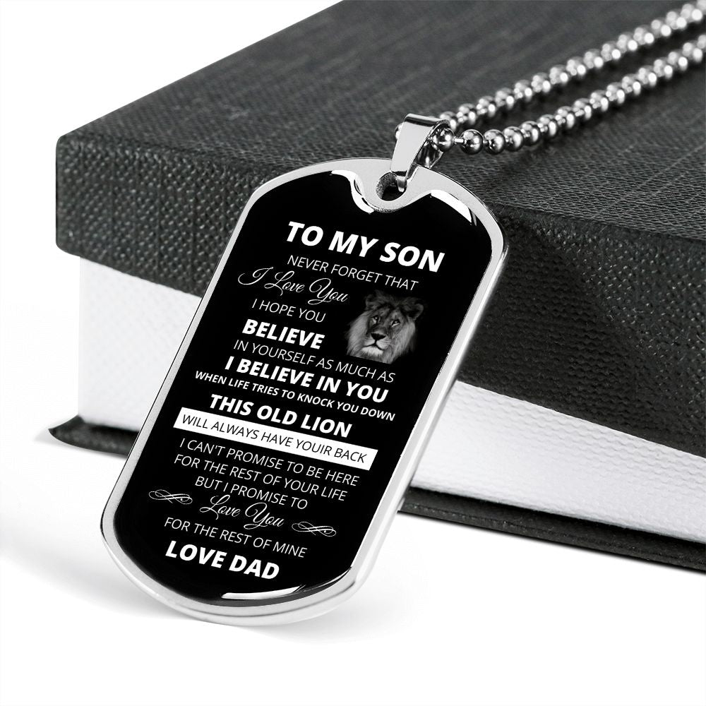 DOG TAG TO MY SON LOVE DAD