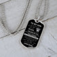 Dog Tag To My Son From Mom Silver
