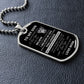 Dog Tag To My Son From Mom Silver