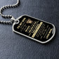 Dog Tag To My Son Love Mom