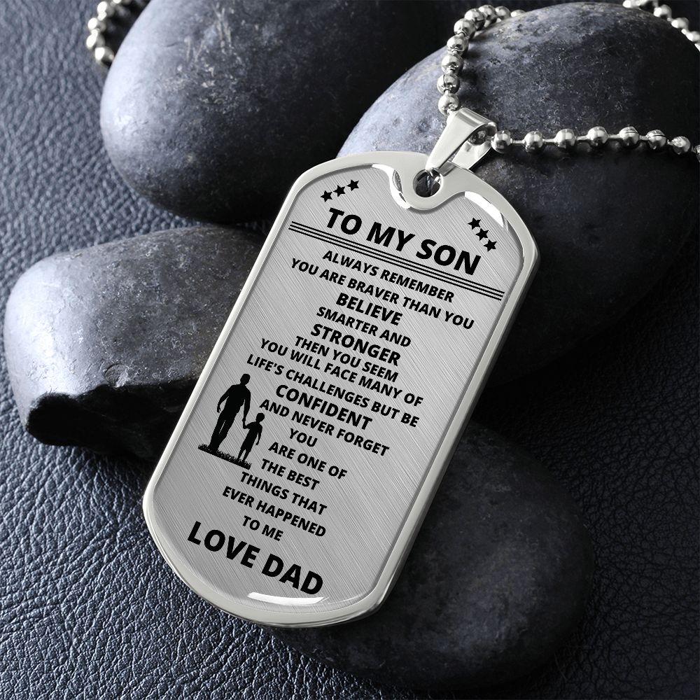 Dog Tag To My Son Love Dad