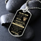 Dog Tag To My Son Love Mom