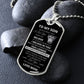 Dog Tag To My Son From Mom Silver