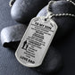 DOG TAG TO MY SON LOVE DAD
