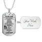 Dog Tag To My Son Love Dad