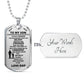 DOG TAG TO MY SON LOVE DAD