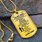 Dog Tag To My Son Love Dad