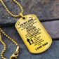 DOG TAG TO MY SON LOVE DAD