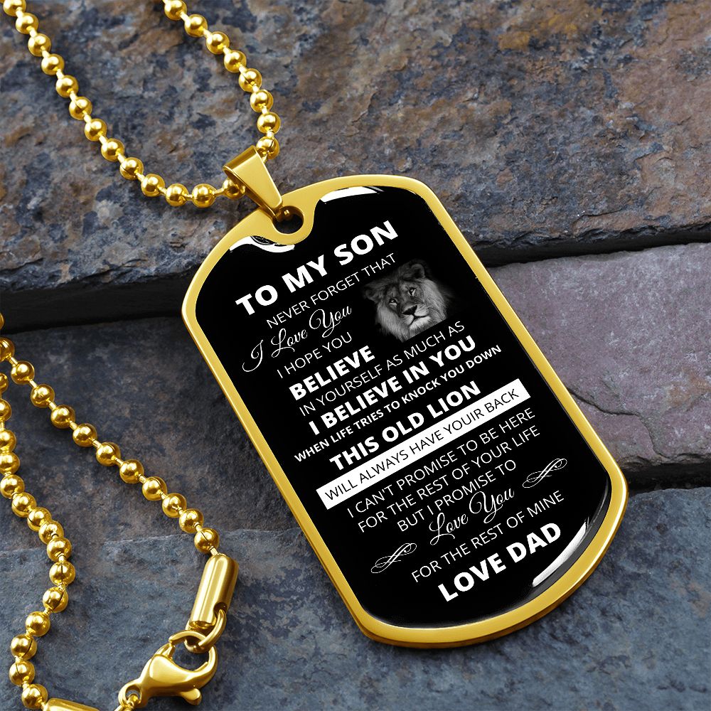 DOG TAG TO MY SON LOVE DAD