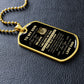 DOG TAG TO MY SON FROM DAD GOLD