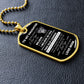 DOG TAG TO MY DAUGHTER FROM MOM