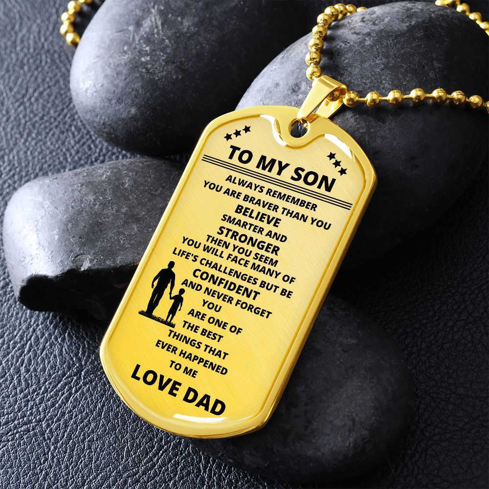 Dog Tag To My Son Love Dad