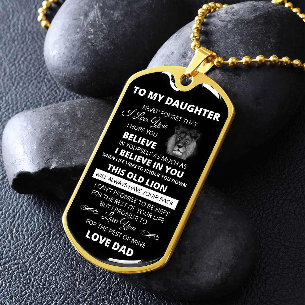 DOG TAG TO MY DAUGHTER FROM DAD