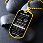 DOG TAG TO MY SON LOVE DAD