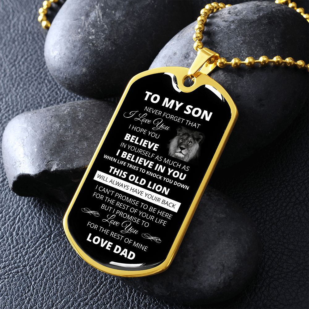 DOG TAG TO MY SON LOVE DAD
