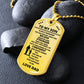 DOG TAG TO MY SON LOVE DAD