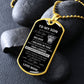 Dog Tag To My Son From Mom Silver