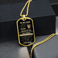 Dog Tag To My Son Love Mom