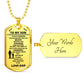 Dog Tag To My Son Love Dad