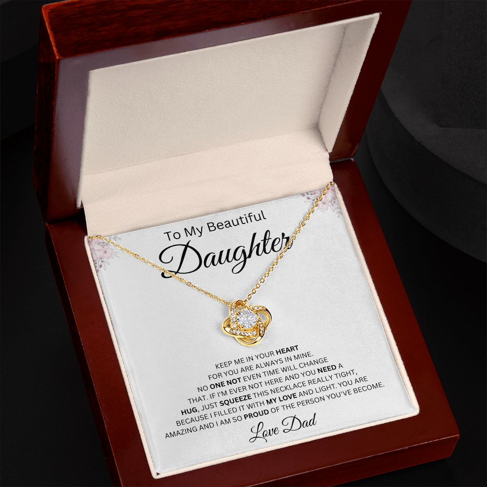 Love Knot Necklace My Beautiful Daughter