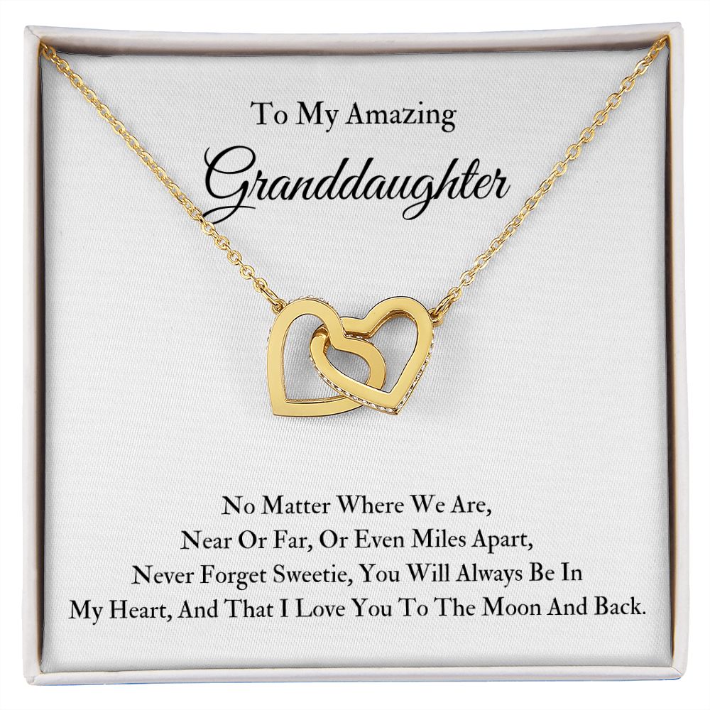 Interlocking Hearts Necklace Granddaughter