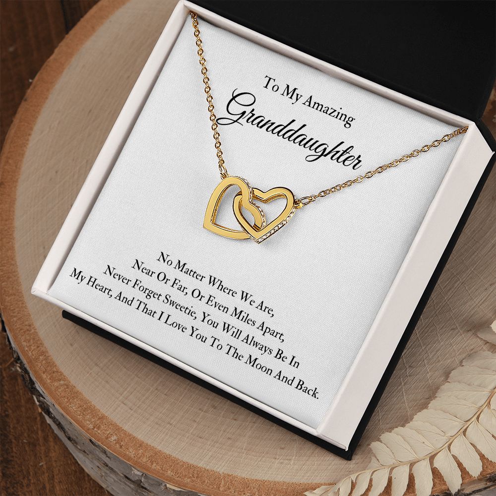 Interlocking Hearts Necklace Granddaughter