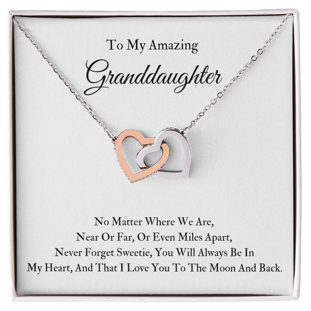 Interlocking Hearts Necklace Granddaughter