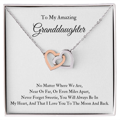 Interlocking Hearts Necklace Granddaughter