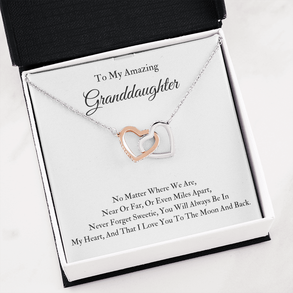 Interlocking Hearts Necklace Granddaughter