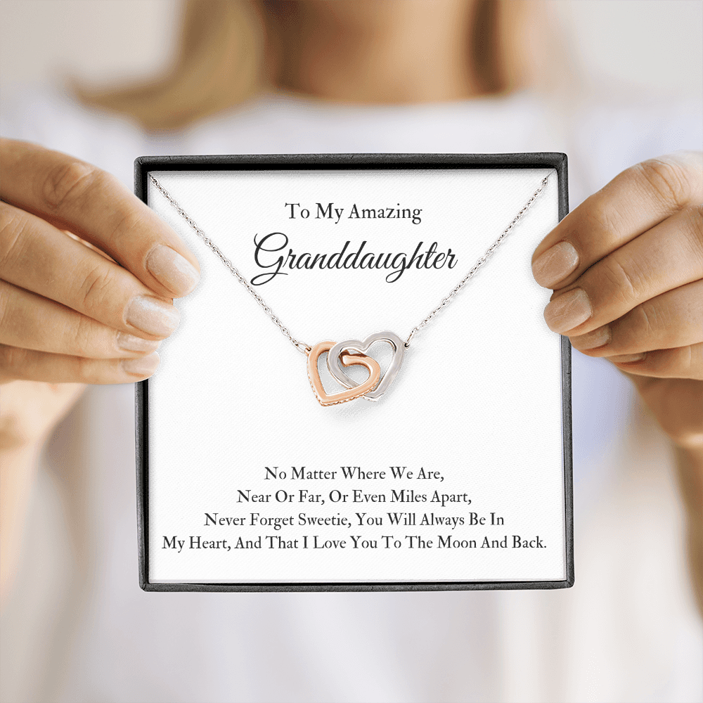 Interlocking Hearts Necklace Granddaughter