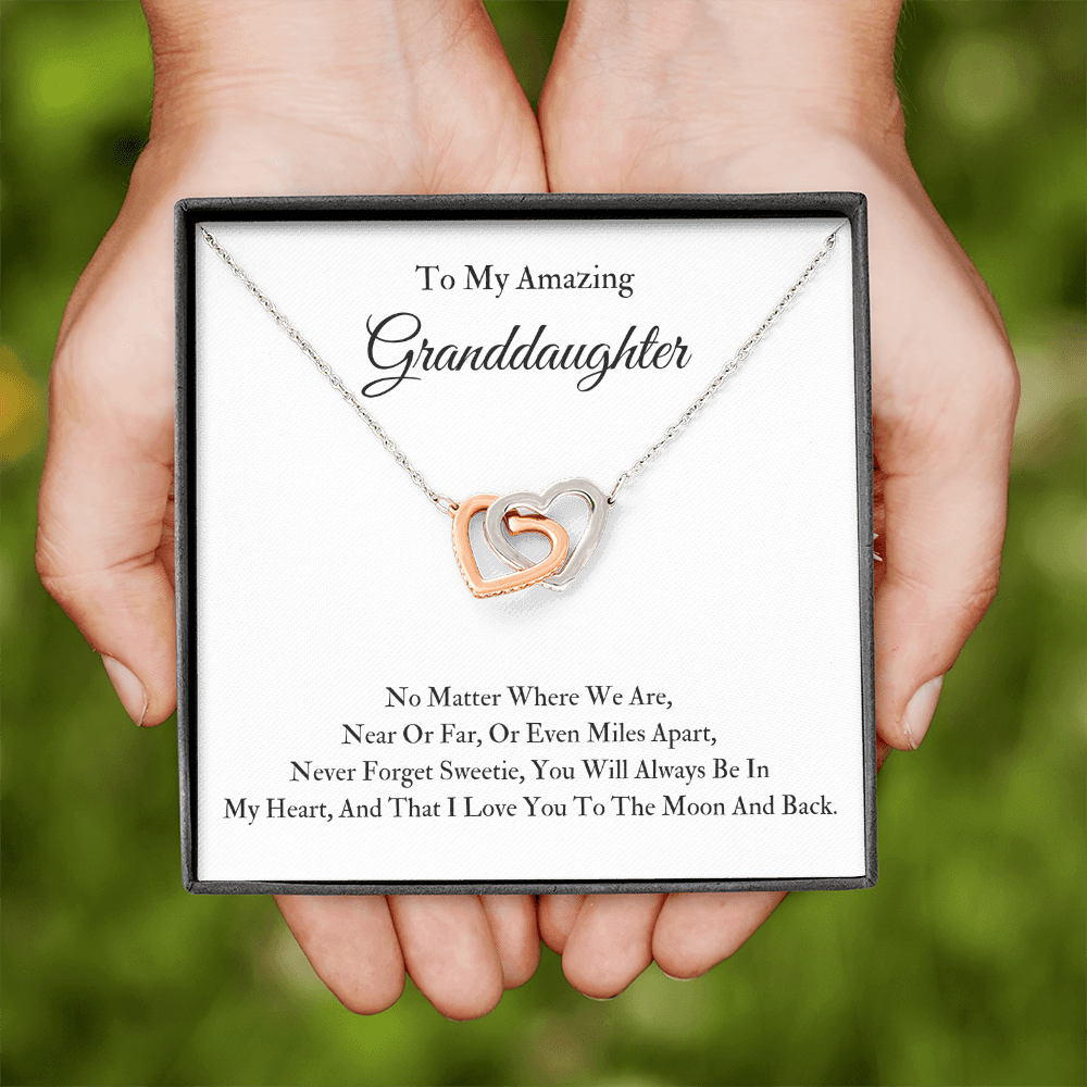Interlocking Hearts Necklace Granddaughter