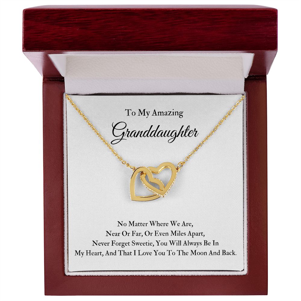 Interlocking Hearts Necklace Granddaughter