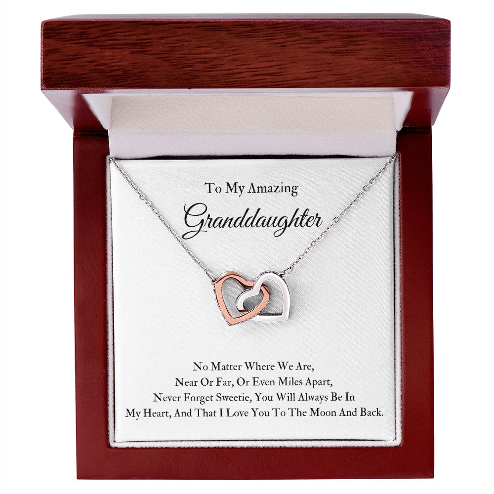 Interlocking Hearts Necklace Granddaughter