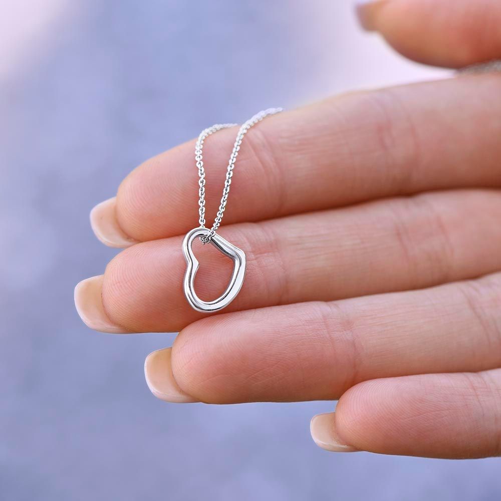 To My Daughter from Dad - Delicate Heart Necklace