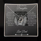 To My Daughter from Dad - Delicate Heart Necklace